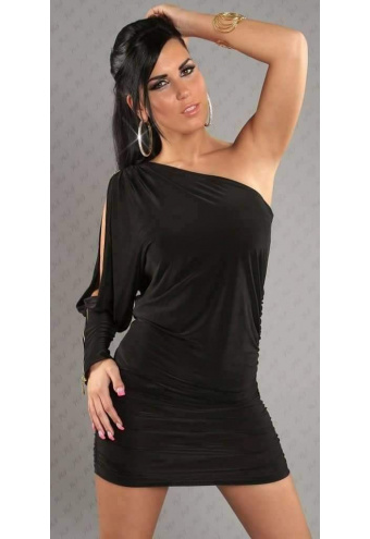 Tunikové šaty bez jedného rukávu