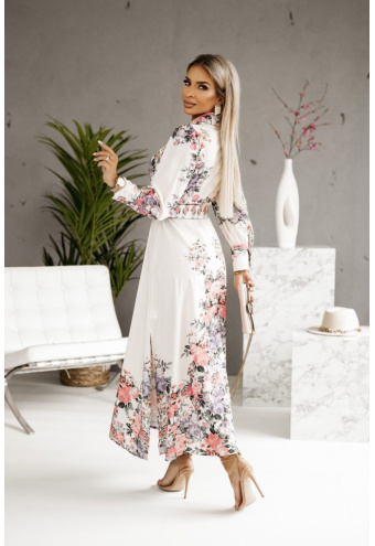 Luxusné maxišaty s kvetovanou potlačou