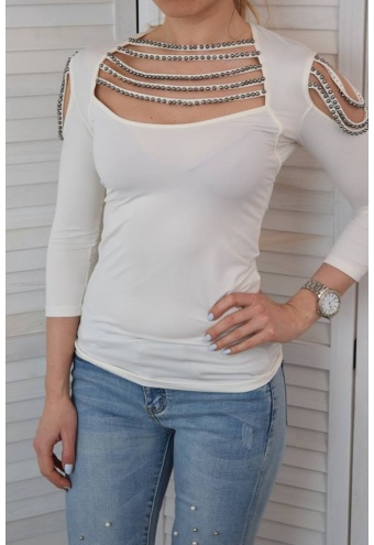 Elegantné tričko s retiazkami